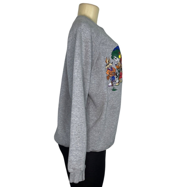 Vintage-Style Acme Clothing Co. Gray Sweatshirt W/ Cartoon Print Unisex Size L