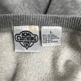 Vintage-Style Acme Clothing Co. Gray Sweatshirt W/ Cartoon Print Unisex Size L