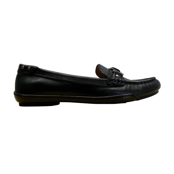 Ellen Tracy Women’s Black Leather Simon Loafers Size 8M - New