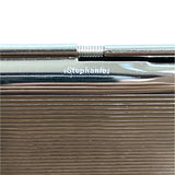 Stephanie Silver Tone With Elastic Straps Women Cigarette Case Sz S