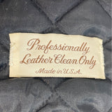 Vintage 80s The Leather Shop Women’s Black Leather Zip Up Fringe Jacket Sz 18