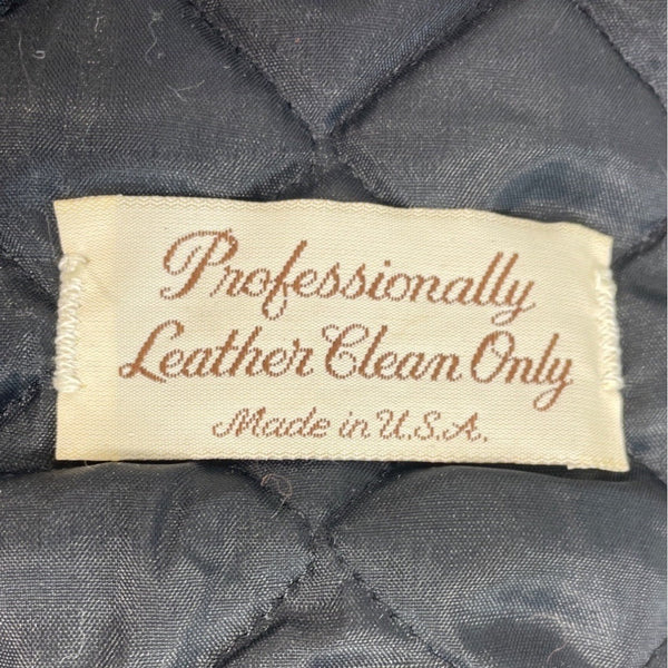 Vintage 80s The Leather Shop Women’s Black Leather Zip Up Fringe Jacket Sz 18