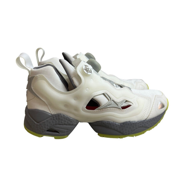 Reebok Youth Unisex White & Grey Instapump Fury 95 Running Shoes Sz 4