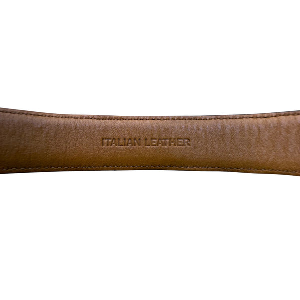 Lauren Ralph Lauren Women's Brown Italian Leather Belt Gold Buckle Small Size