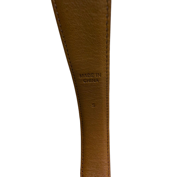 Lauren Ralph Lauren Women's Brown Italian Leather Belt Gold Buckle Small Size