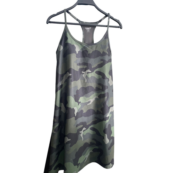 Old Navy Active Womens Camo Powersoft Tank Dress Medium Moisture-Wicking Stretchy NWT