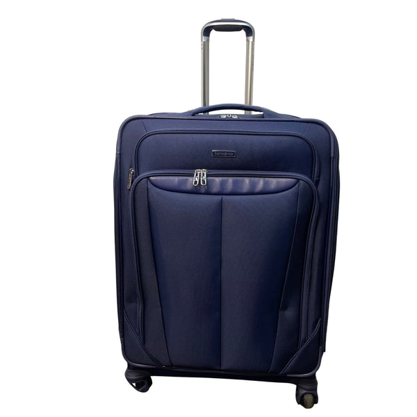 Samsonite Navy 4-Wheel Spinner Luggage Telescopic Handle Multiple Compartments