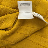Anne Klein Yellow Sleeveless Textured Knit Dress Cotton Blend Size S