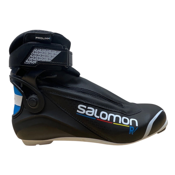 Salomon Black With White & Blue Accents R Prolink Cross Country Ski Boots Sz 13