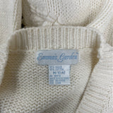 Vintage Emmas Garden Cream Button-Front Cardigan Sweater Size M