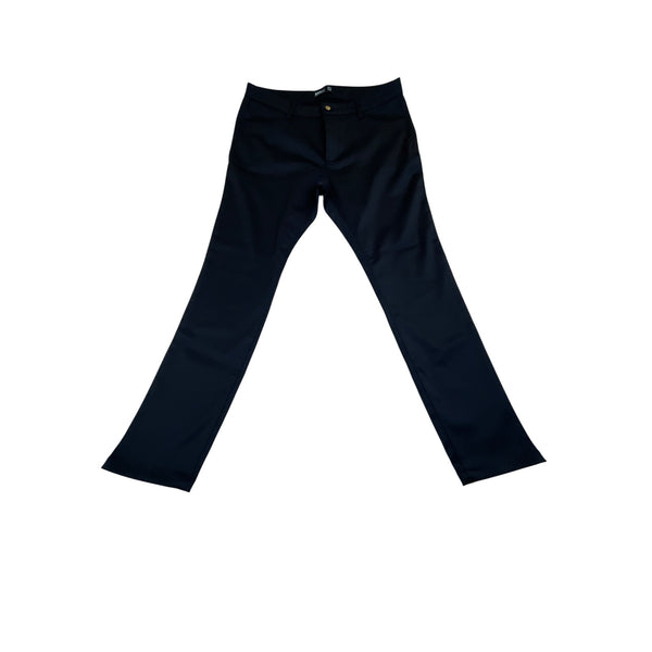 Baubax Womens Black Stretch Straight-Leg Pants With Back Pockets Sz 16/30 - New