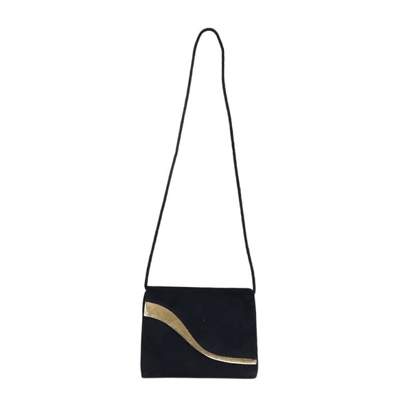 33 East Women's Black and Gold Lace Strap Crossbody Purse Sz S