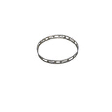 Vintage Silver-Plated Openwork Swirl Design Bangle Bracelet Womens Jewelry