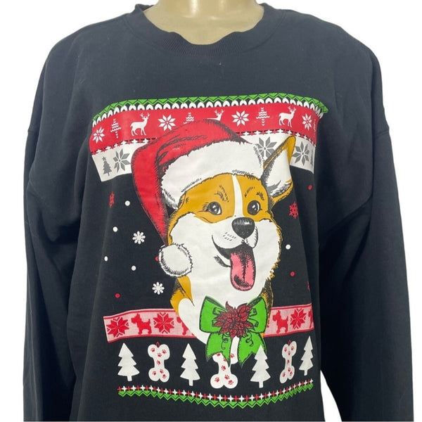 WinWin Unisex Black Christmas Sweater Sz M L - NWT