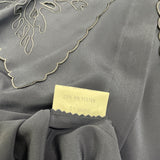 Vintage Ch Parienne Women's Gray Long Sleeve Scalloped Blouse With Sz 12