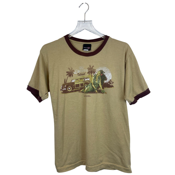 Fifth Sun Mens Beige/Brown Graphic T-Shirt 50% Cotton/Polyester Corona Island Medium