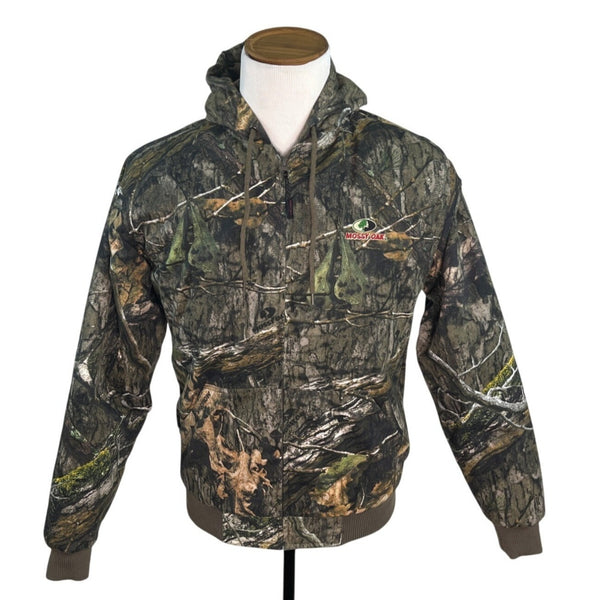 Mossy Oak Mens Camouflage Hooded Jacket Quilted Lining Size S