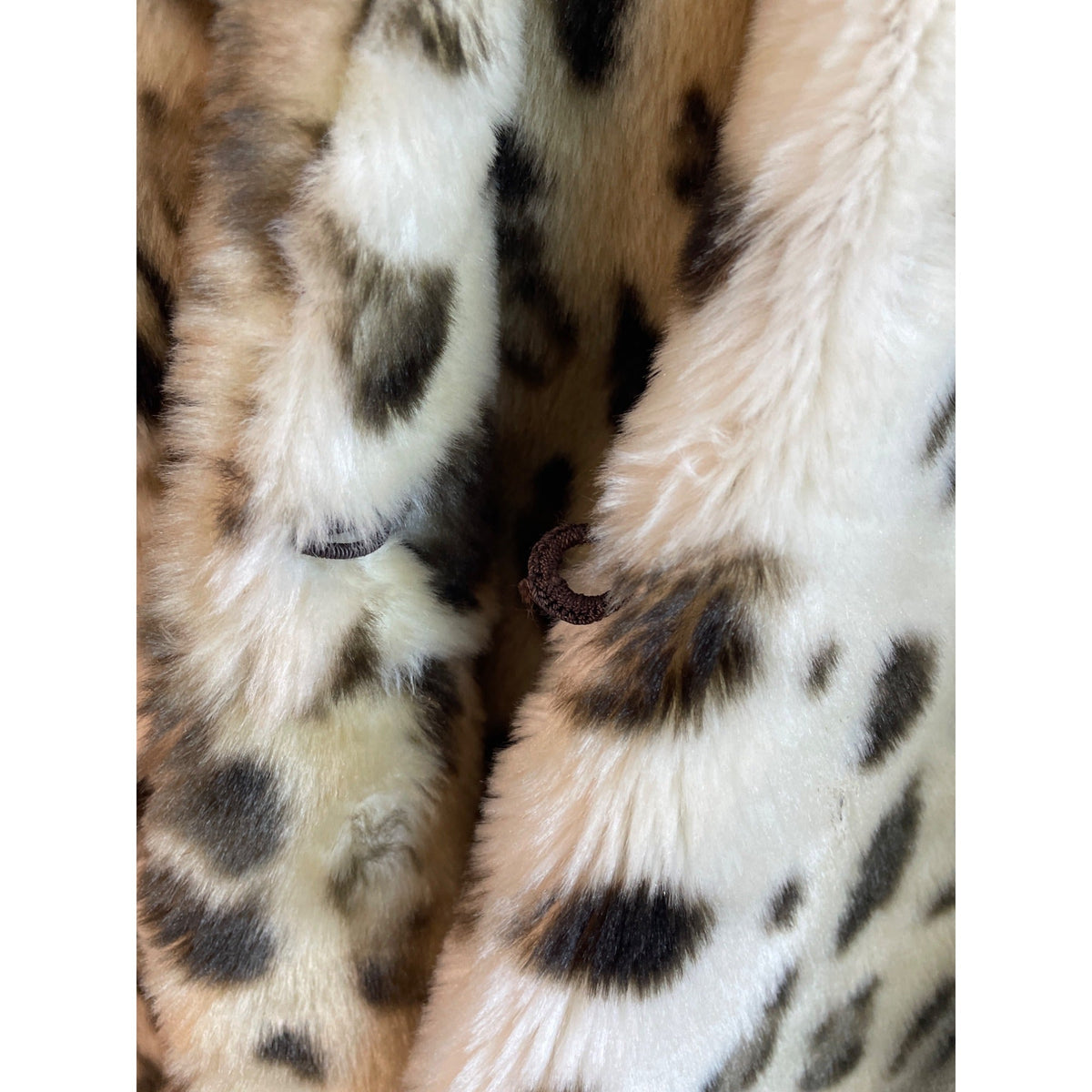 Vintage Leopard Print Faux Fur Coat