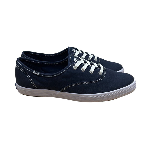 Keds Womens Champion Navy Canvas White Laces Low Top Softerra Sneakers Sz 7 XW