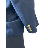 Nordstrom Women's Navy Blue Gold Tone Buttons Long Sleeve Blazer Sz 10