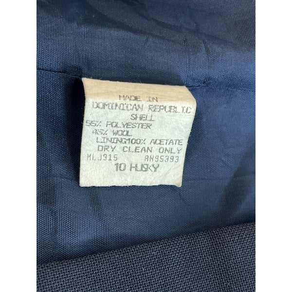 Nordstrom Women's Navy Blue Gold Tone Buttons Long Sleeve Blazer Sz 10