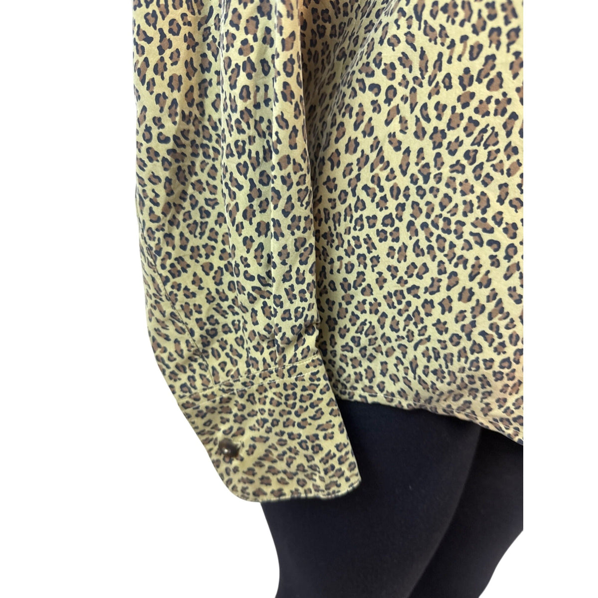 Vintage Anne Pinkerton Women’s Leopard Print Button-Up Shirt Size M - New