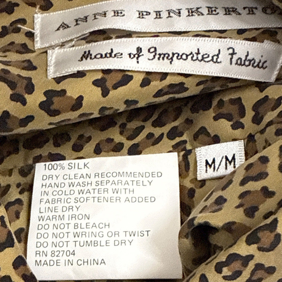 Vintage Anne Pinkerton Women’s Leopard Print Button-Up Shirt Size M - New