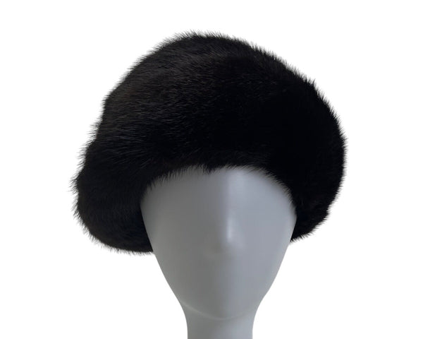 Vintage Kakas Fur Company Women's Brown Mink Fur Ranch Hat Cap