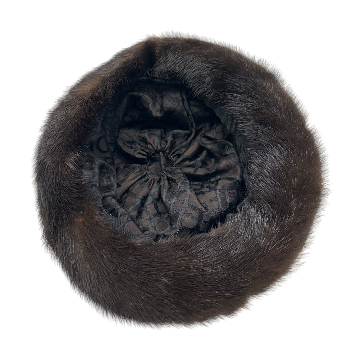 Vintage Kakas Fur Company Women's Brown Mink Fur Ranch Hat Cap