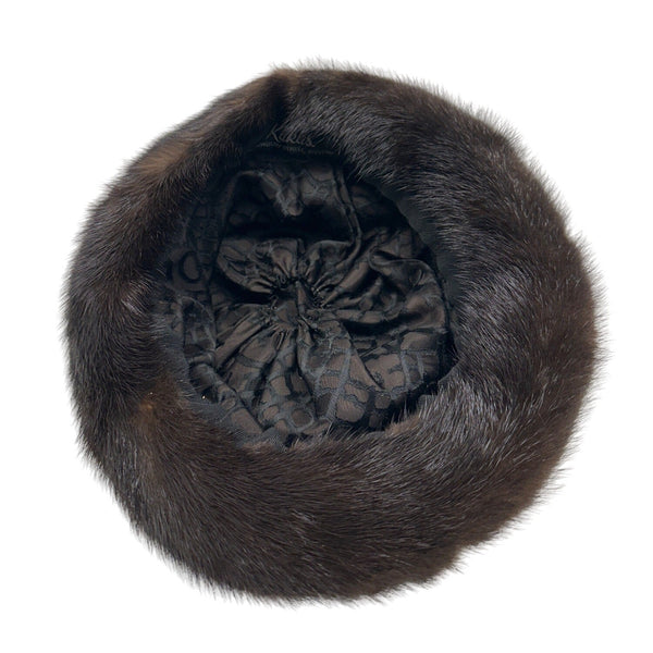Vintage Kakas Fur Company Women's Brown Mink Fur Ranch Hat Cap