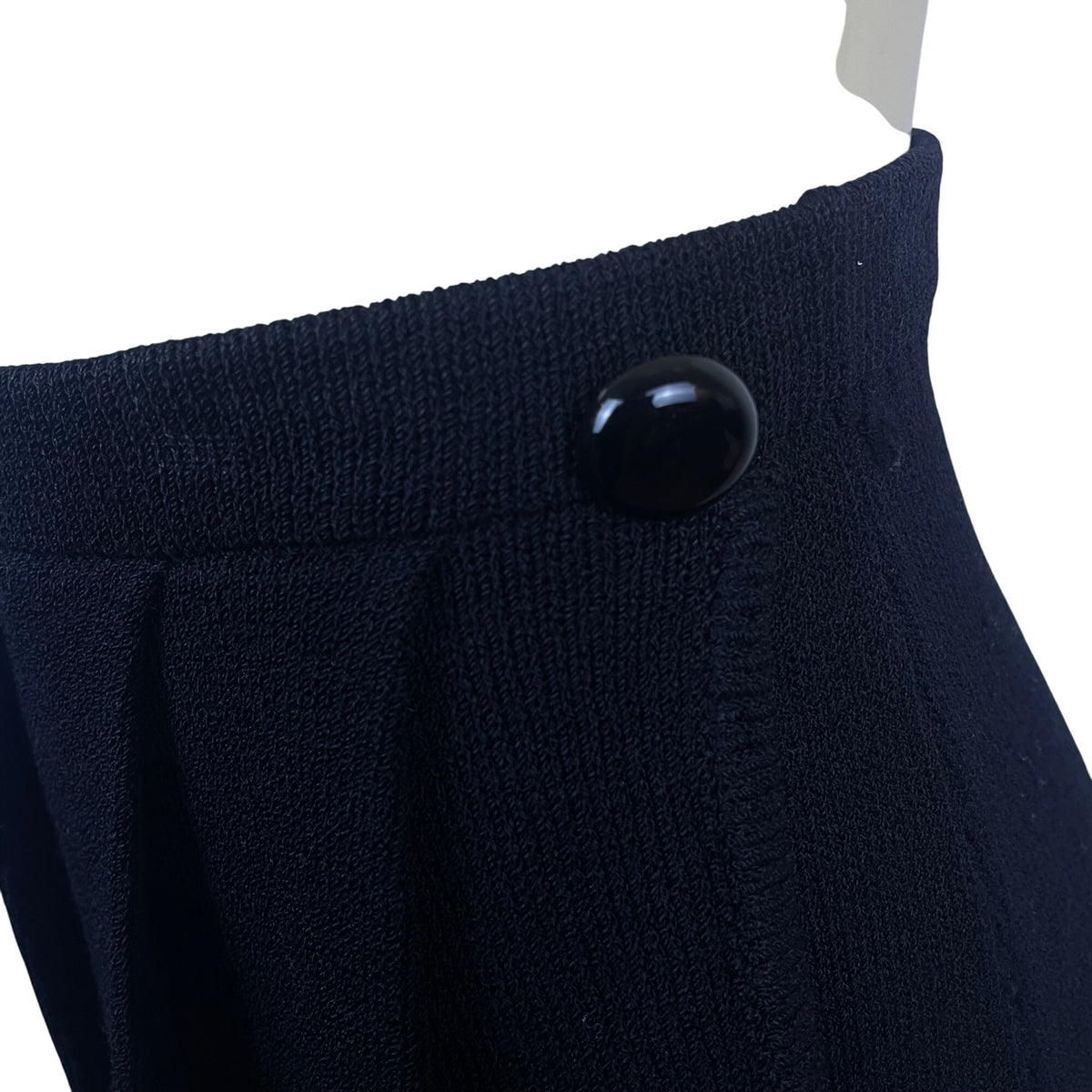 Vintage St. John Womens Black Knit Button Detail Wrap Style Skirt Size 6