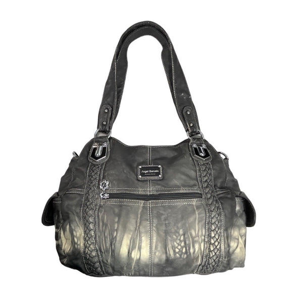 Angel Barcelo Women's Faded Gray Shoulder Bag Sz M