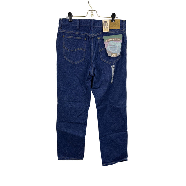 Vtg 90s Y2K Lee 34x30 Lee Mens Regular Fit Straight Leg Blue Denim Jeans - New