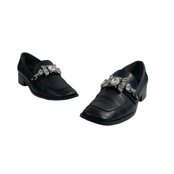 Marc Jacob’s Black Leather Gem Rhinestone Strap Dress Shoes Sz 41 (9.5 US)