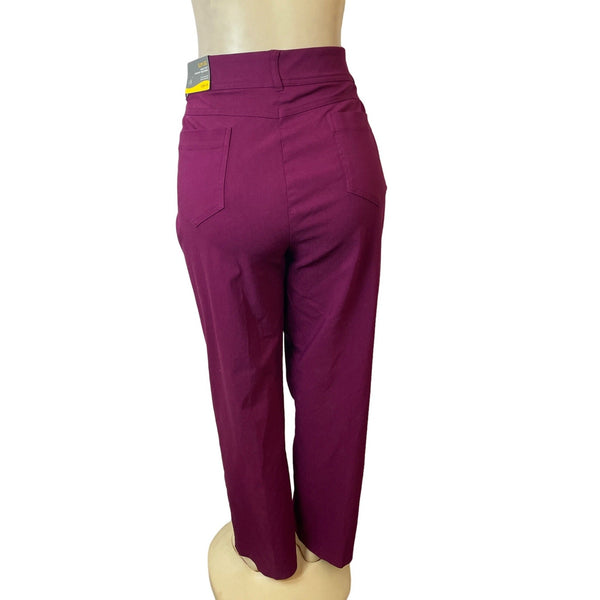JM Collection Women's Purple High Rise Working Pants Sz 18 - NWT