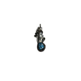Vintage Sterling Silver Blue Gemstone Detailed Pendant