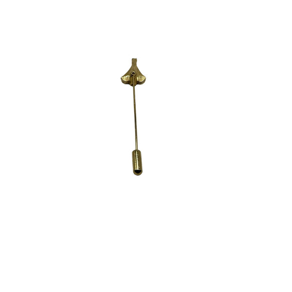 Vintage 80s Rhinestone Christmas Tree Stick Pin