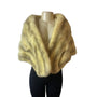 Women's Beige Fur Shoulder Stole Shawl Sz S