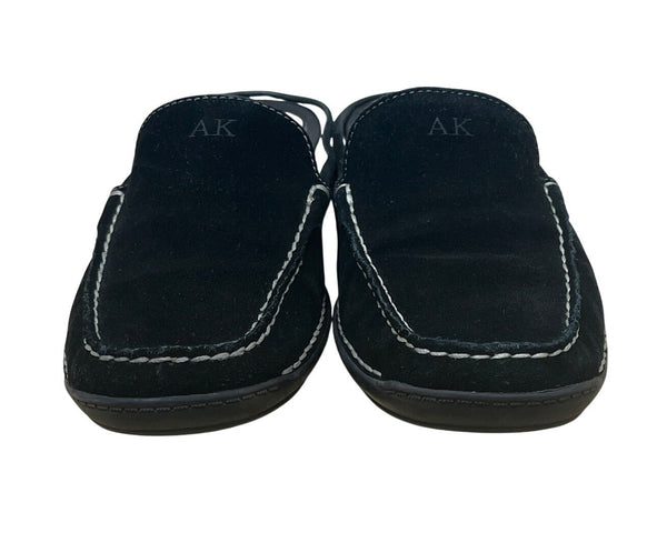 Anne Klein Women's Black Suede Leather Slip-On Maarthus Mules Size 9M