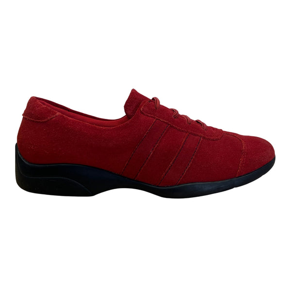 Chicos Women’s Red Suede Leather Slip In Shoes Size 9M