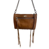 Rebecca Minkoff Women's Tan Brown Chain Strap Shoulder Bag Sz M -