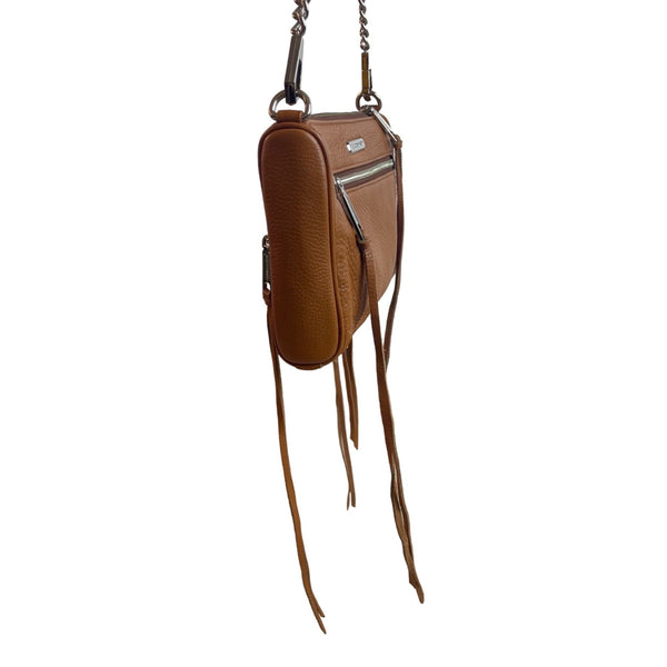 Rebecca Minkoff Women's Tan Brown Chain Strap Shoulder Bag Sz M -