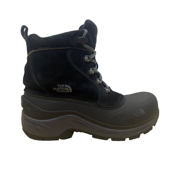 The North Face Boys Black Insulated Waterproof Traction Sole Winter Boots Size 6