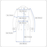 Vintage Gray Wool Blend Double-Breasted Belted Womens Overcoat