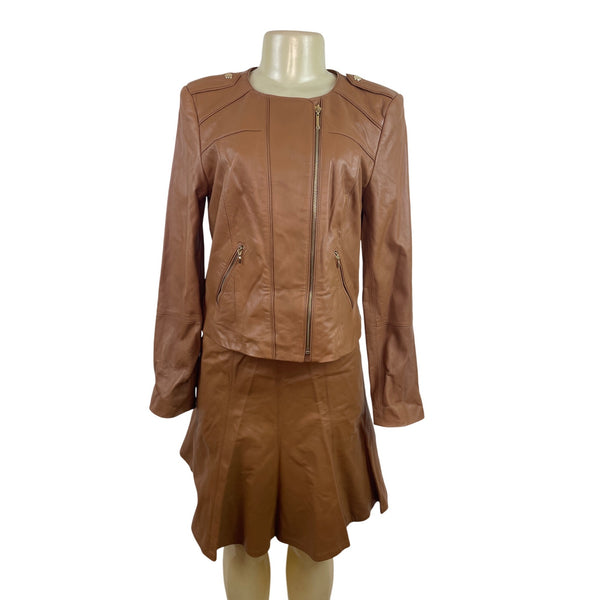 White House Black Market Women’s Brown Jacket & Matching Skirt Set Sz M/8 - New