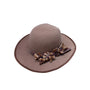 Vintage Carol Carr Brown Wool Hat Floral Accents & Ribbon Detail Made In USA