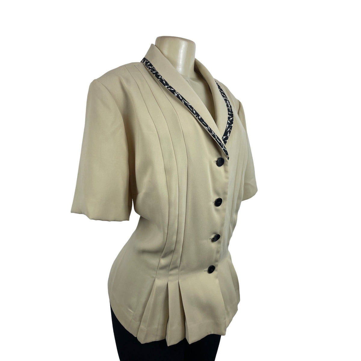 Danny & Nicole Women's Tan Shawl Collar Peplum Waistline Blouse Sz 24W- NWT