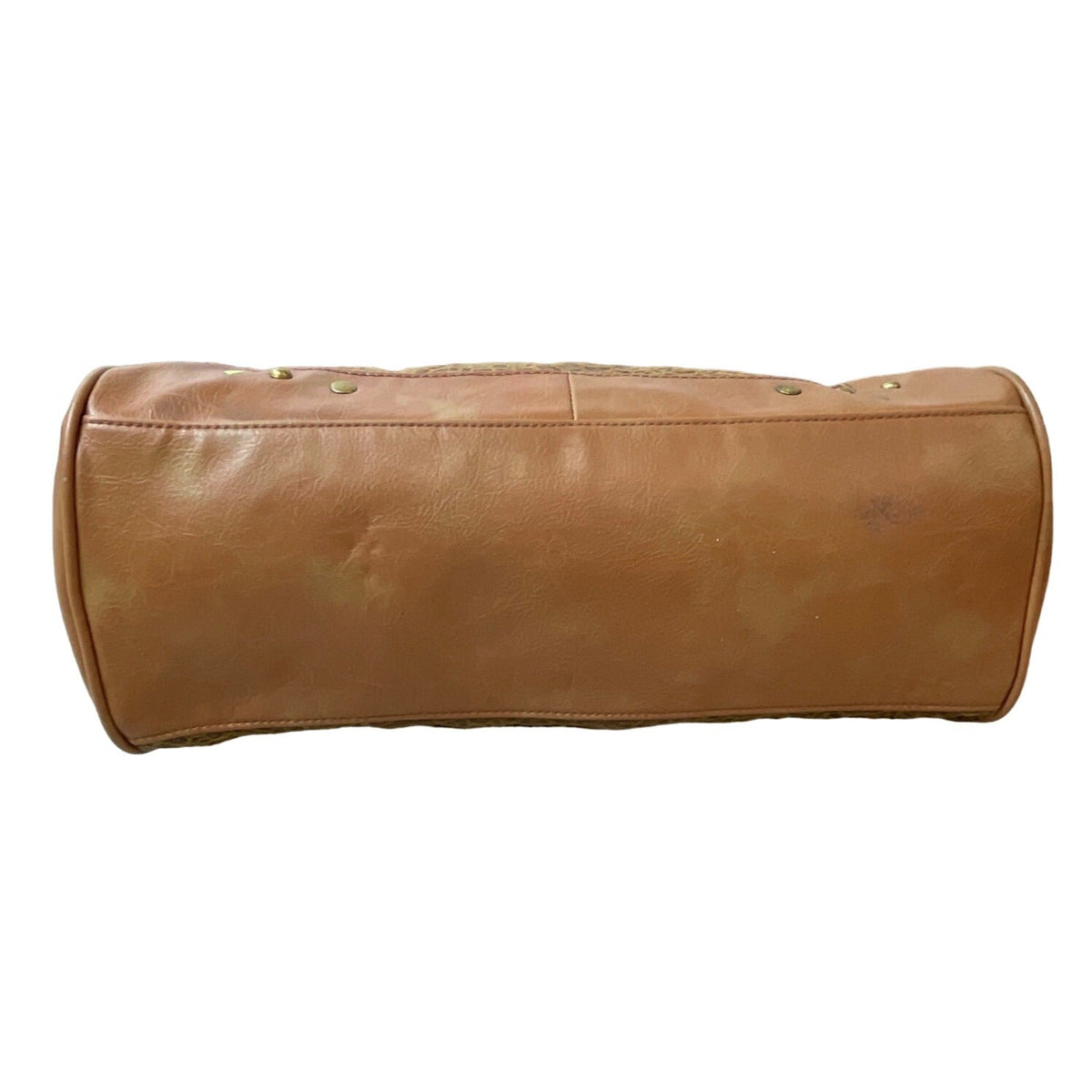 Arden B Women's Brown Animal Print With Bronce Details Leather Handbag Sz M