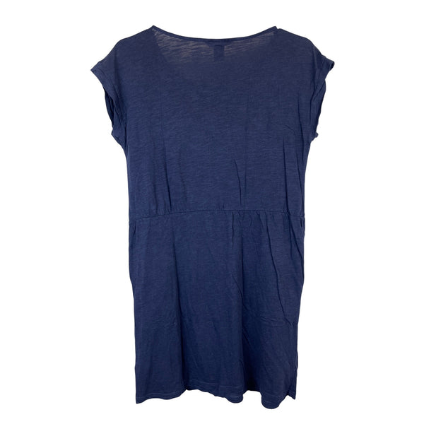H&M Womens Blue Knit Casual Short Sleeve Dress With Pockets XS