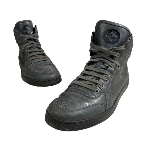 Gucci Men's Gray High-Top Sneakers Sz 11G